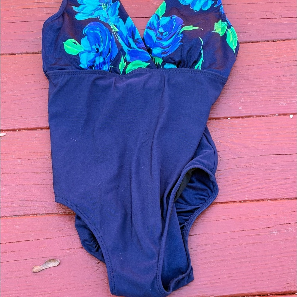Longitude Women’s Blue Size 10 One Piece Bathing Suit - Picture 9 of 10